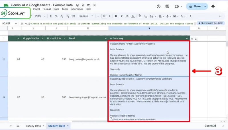 hàm gpt trong google sheet