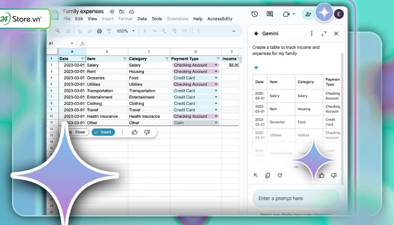 sử dụng hàm ai trong google sheet để làm gì
