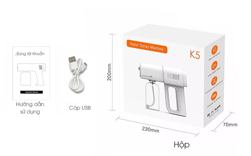 Súng phun khử khuẩn Nano K5