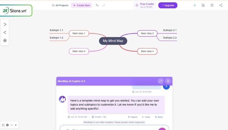 MindMap AI Vẽ bản đồ tư duy sáng tạo