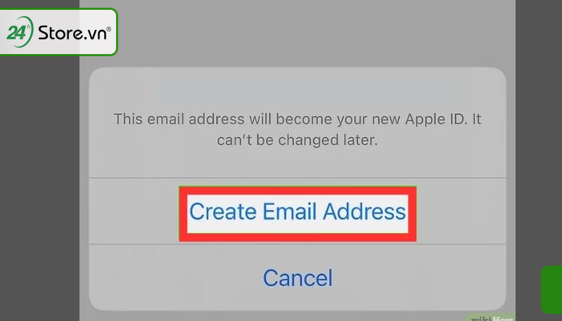 Chọn vào Create email address