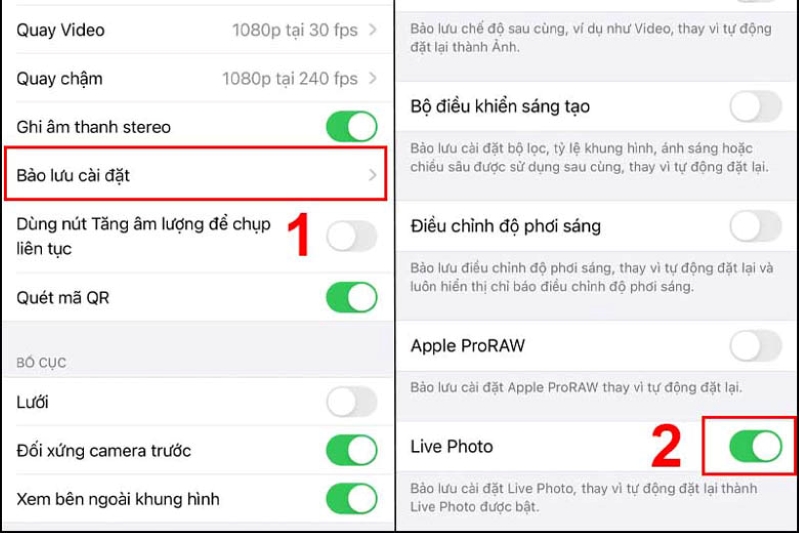 cách tắt tiếng khi chụp ảnh trên iPhone
