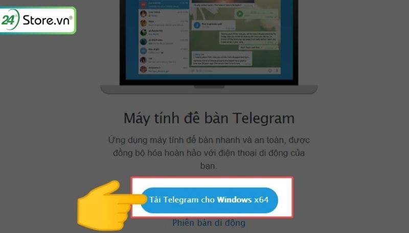 Huong dan tai Telegram ve may tinh