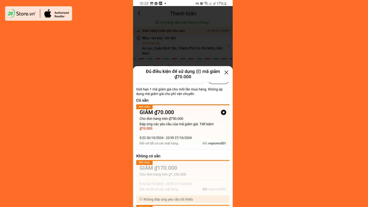 Cách áp mã giảm giá trên Temu