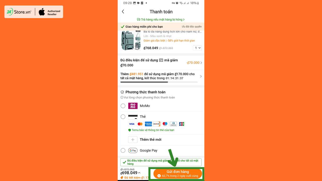 Hướng dẫn mua hàng trên Temu qua App Temu