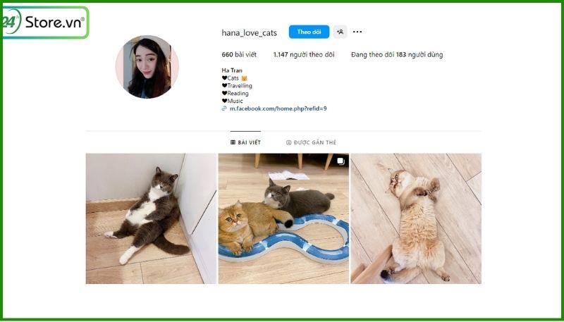 Ten Instagram hay bang Tieng Anh