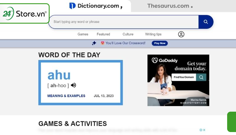 Trang web dịch tiếng anh Dictionary.com