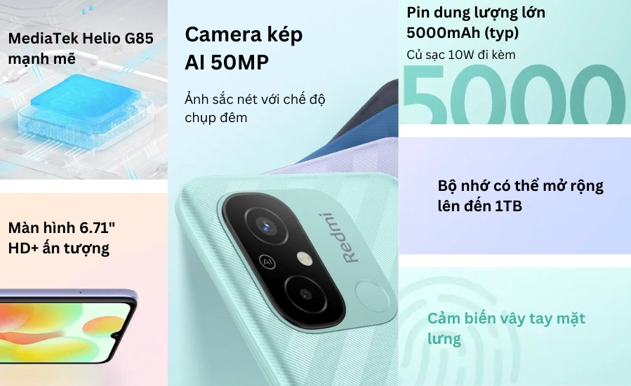 Xiaomi Redmi 12C cũ - Smartphone giá rẻ với nhiều ưu điểm vượt trội