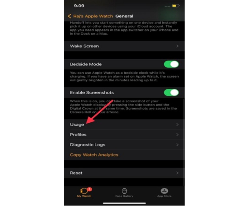 nhấn vào sử dụng trên iphone
