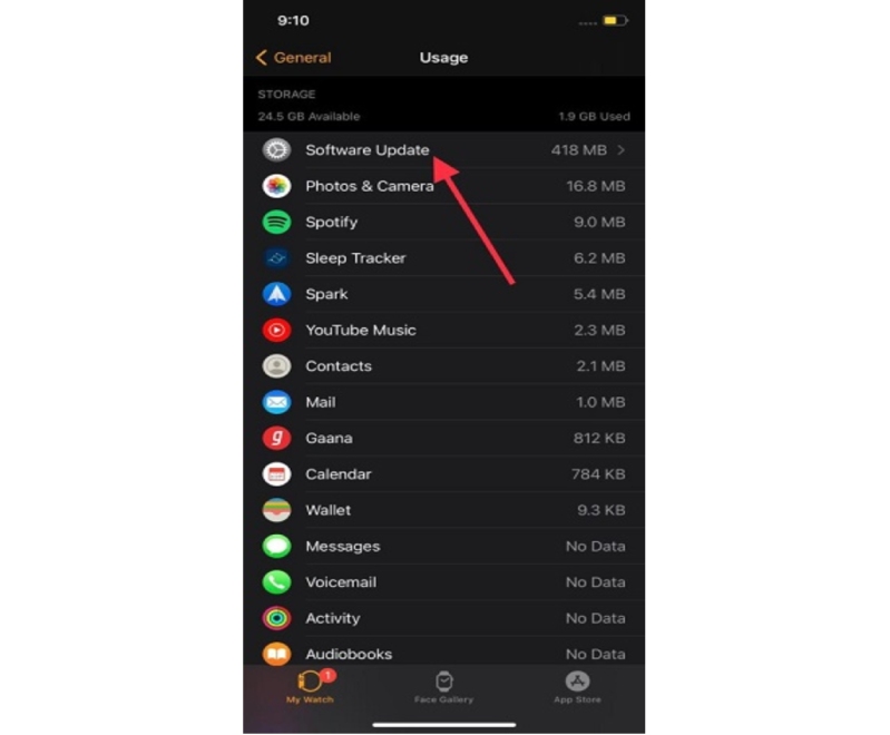 nhấn vào cập nhật phần mềm trên iphone