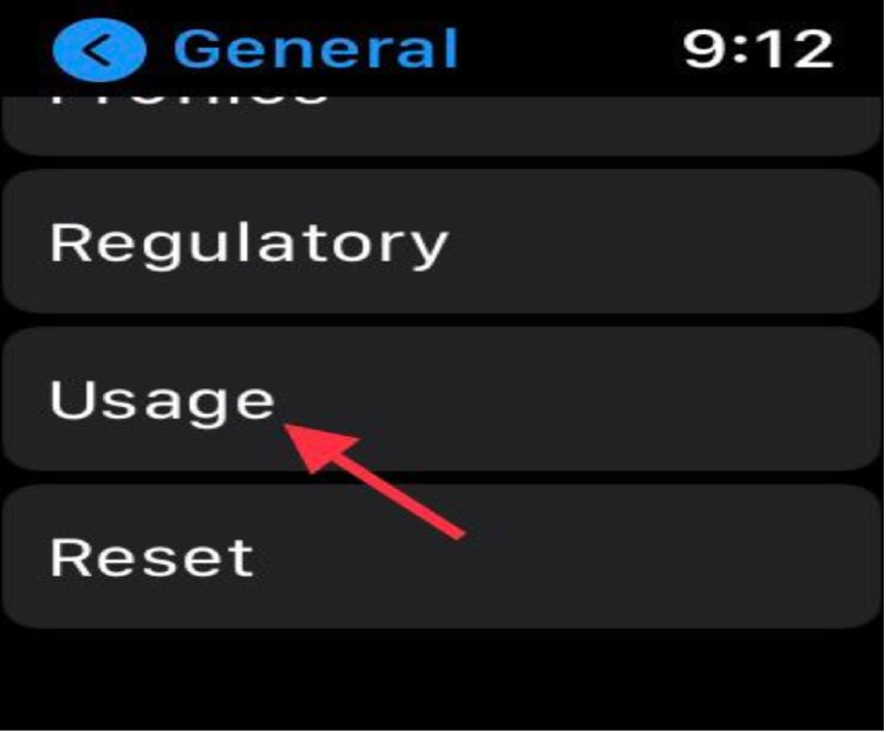 nhấn vào mục sử dụng trên apple watch