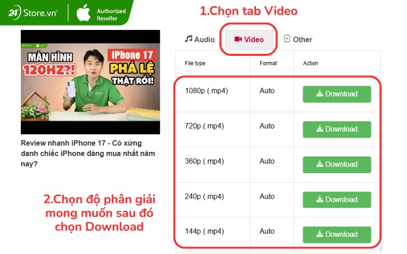 download video youtube bằng y2mate.com