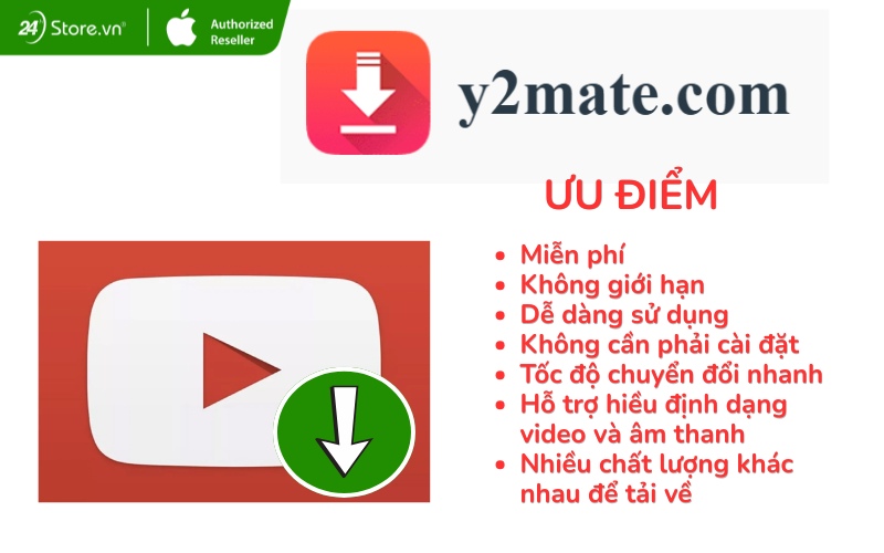 ưu điểm khi dùng y2mate tải video youtube